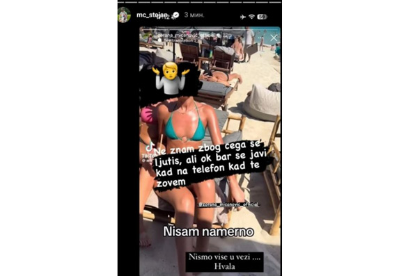 Zorana Mićanović objavljuje vest o raskidu na Instagramu