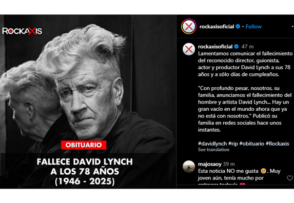 Preminuo legendarni David Lynch