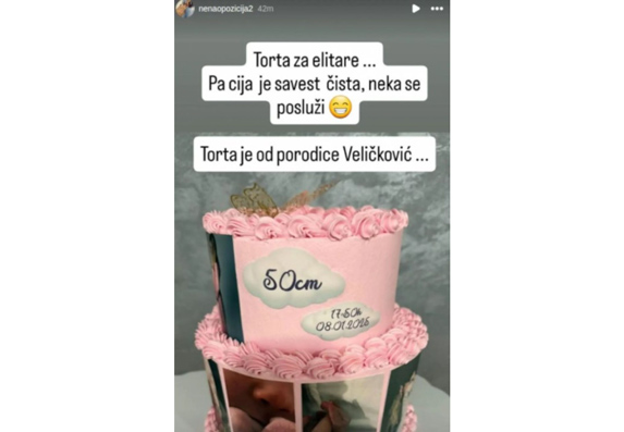 Milica Veličković pripremila je iznenađenje u vidu torte nakon izlaska iz porodilišta, s upečatljivom porukom za 